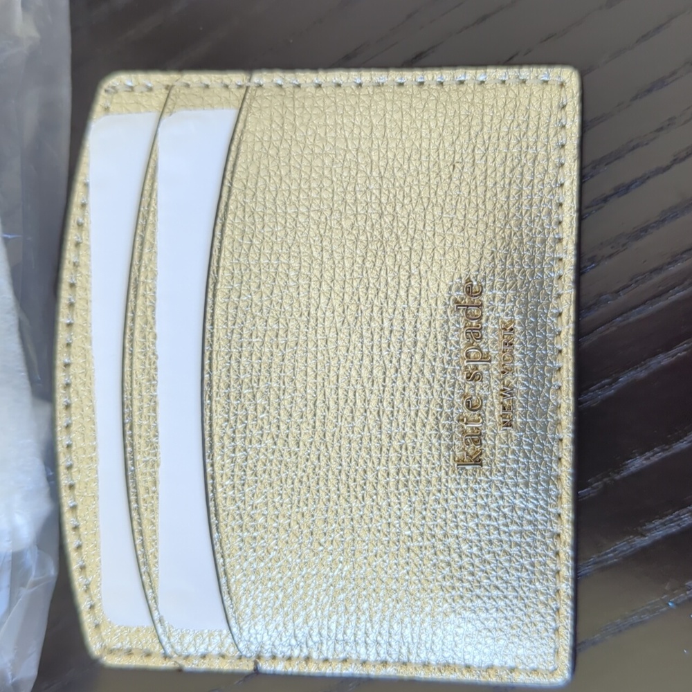 NWT Kate Spade pale gold card Case sylvia - Picture 3 of 7
